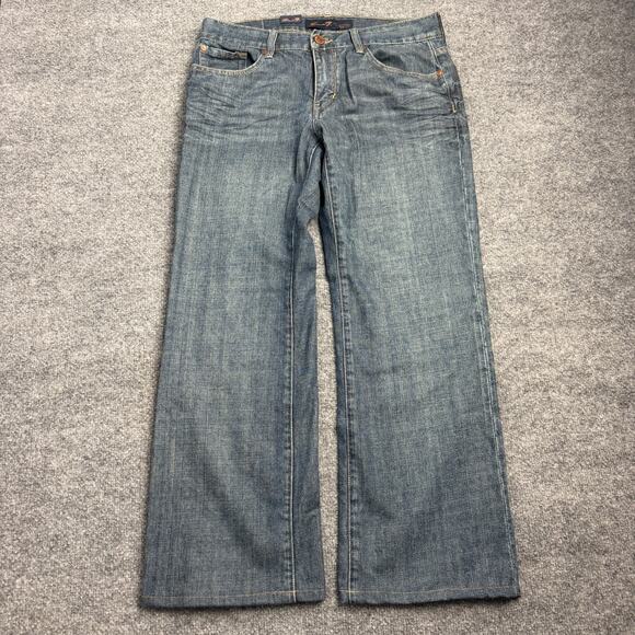 Seven7 Other - Seven7 SM74 Relaxed Flap Mens Bootcut Jeans Medium Wash Stretch Denim 31x34